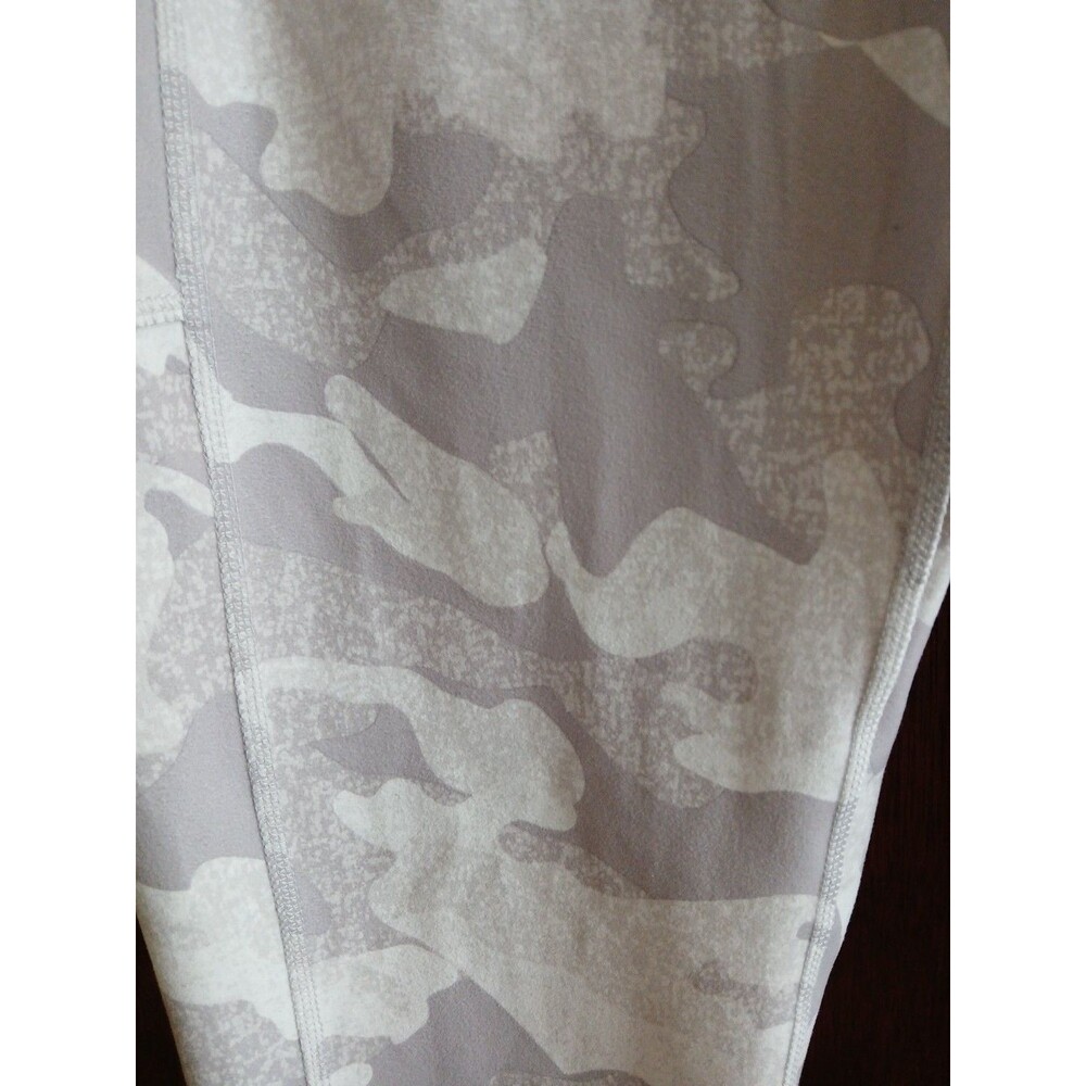 RBX Active Leggings Cell Pockets White/Grey Camo High Waist YOGA Workout Large - Picture 4 of 16